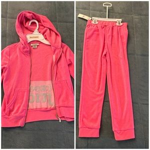 NWT - Juicy Couture Girls Two Piece Jog Set (Pink 6)